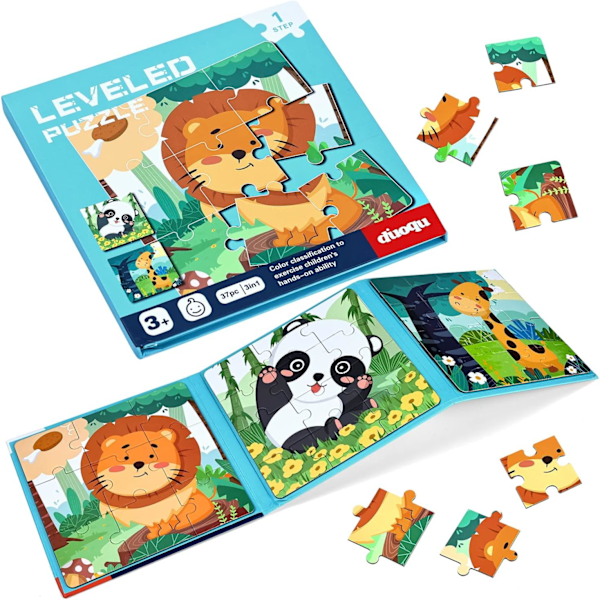 Magnetiskt pussel för barn, lejonpussel för barn från pedagogiska leksaker (lejon) lion