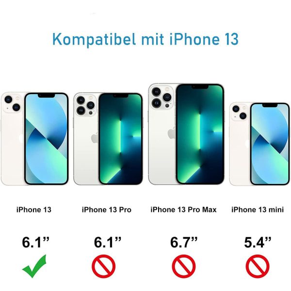Phone case iPhone 13 transparent mjukt case anti-kollision och anti-fall