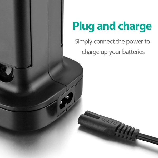 Kontroll 2-pack Laddningsbart Batteripaket med Dubbel Laddningsstation Dock Laddare Stativ Bas