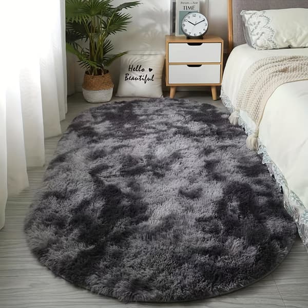 Oval tæppe egnet til soveværelse, stue - Blød luv moderne ///// - Håndvask tæppe, kompakt måtte til små rum Tie Dye-brown 80*160cm