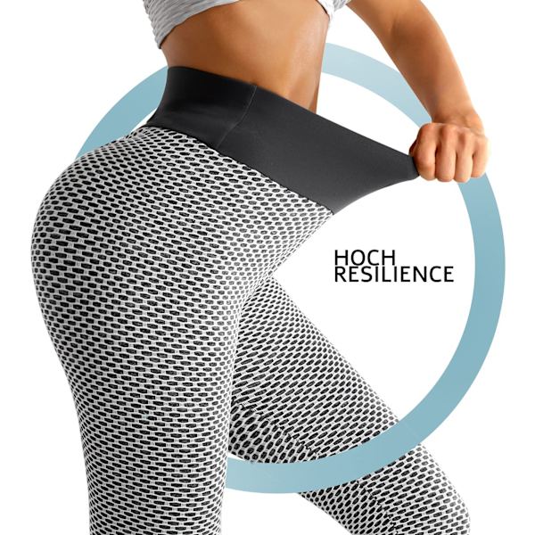 Urheilulliset leggingsit, push-up-leggingsit korkeavyötäröllä, glamour Grey L