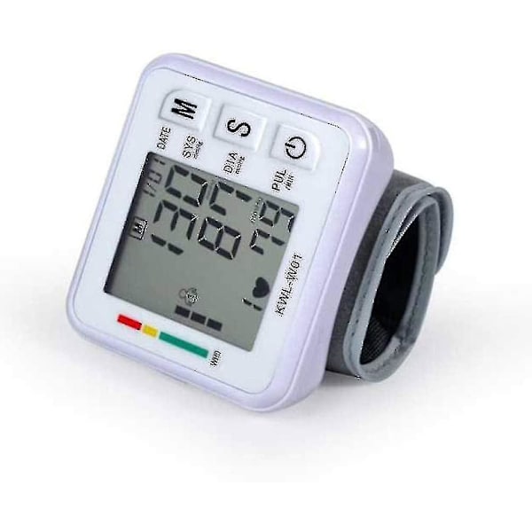 Blodtryksmåler med justerbar armbånd og LCD-skærm