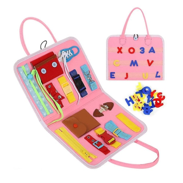 Kids Montessori Toys Baby Busy Board Buckle Training Essential Educational Sensory Board