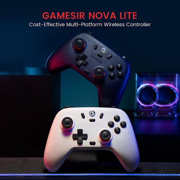 2,4g Trådlös Spelkontroll för Windows PC, iPhone, Android, Switch & Steam, Bluetooth Controller Hall Effect Trigger, Turbo, Vibration (Vit) White