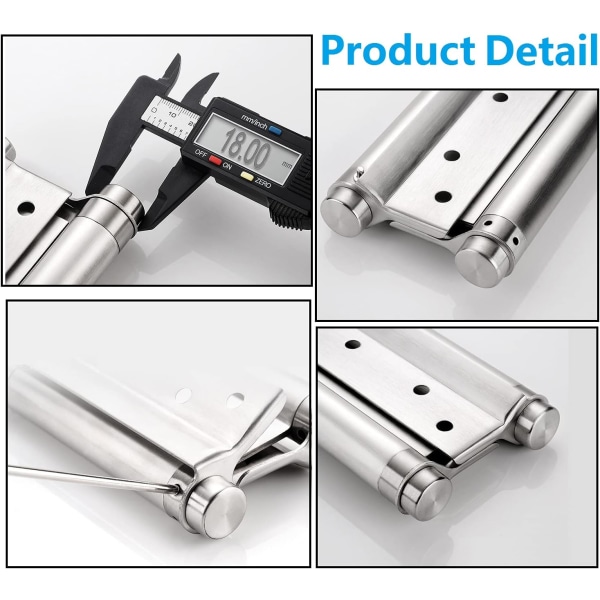 2 stk. Saloon dørhængsel Gond svingdør fjederhængsel Belastningskapacitet op til 15 kg 76mm 3 tommer