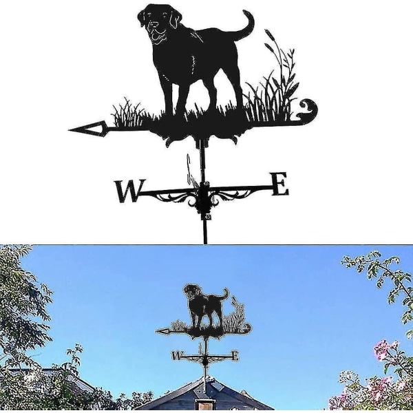 Metal Weathervane - Weathervane med hundemotiv, lett å montere, vindtett og slitesterk