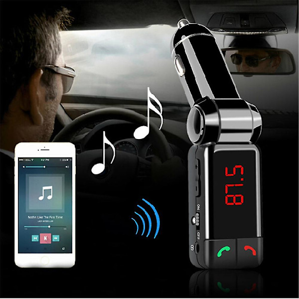 Bil Bluetooth FM-sender USB-lader MP3-spiller for Android