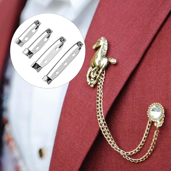50 st Broschnålar, Broschbaksidor Silver Bar Pins, Bakspänne Brosch Säkerhetsnålar för Hantverk Sömnad Kläder Namnskyltar (20, 25, 32, 38 mm)_xx