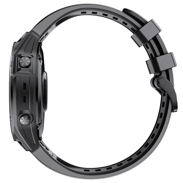 20MM Rem til håndled i silikone med hurtigspænde til Garmin Fenix 7S/6S/6S Pro/5S/5S Plus/Descent Mk2S ur (sort) Sort Black