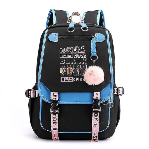 Blackpink Roseanne Park Lisa Kim Ji Soo With Starry Shoulder Bag Backpack Korean USB. black and blue graffiti girl