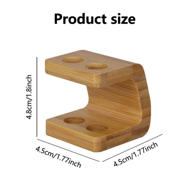Holder for tannbørstehode Bambus Oppbevaringsholder 3 SPOR 3 SPOR 3 Slots