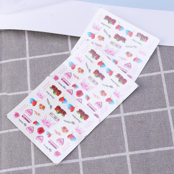 10 ark Klistermärken Naglar Dam Nail Art Sticker Nail Art Dekaler Kvinnor Nail Stickers