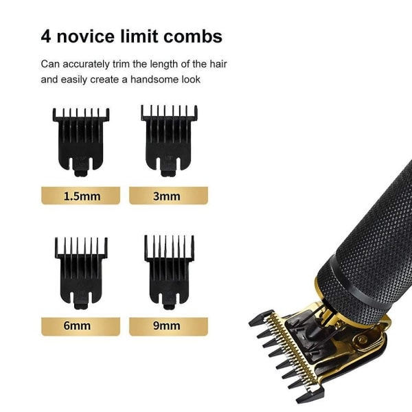 Herrehårtrimmer, Zero Gap Clippers til hårsnit, Genopladelige T-Blade Liners 0mm Trådløse Hårtrimmere til mænd