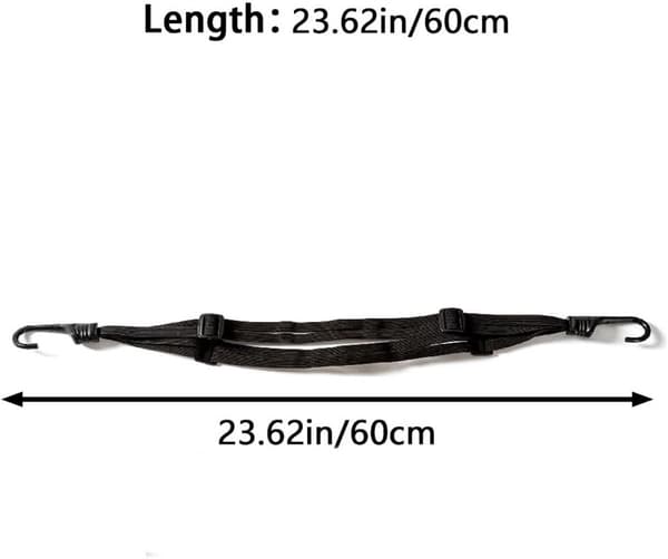Quick Tie Stropper 2 stk. Genanvendelige Elastiksnore til Cykel Motorcykel Hjelm Bagagebærer 60cm Sort