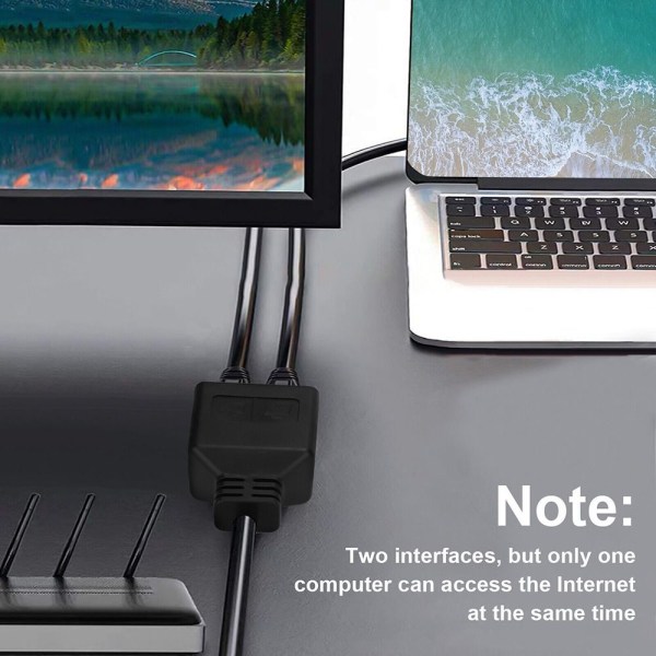 Nätverkskabel Ethernet Splitter Kabel Nätverksadapter