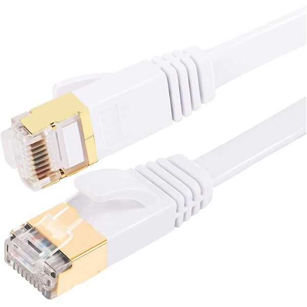 Cat7 Ethernet-kabel 30m Kategori 7 Flat Rj45 høyhastighets 10gbps Internett for