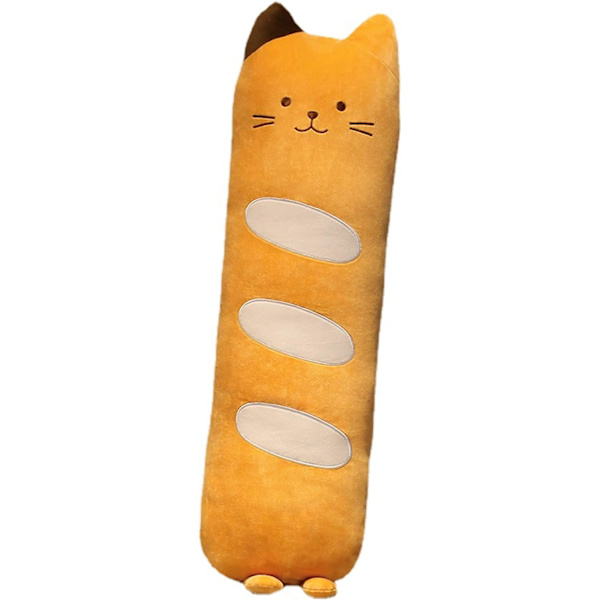 Bröd Kudde Lång Katt Plysch Dock Leksak Mjuk Cartoon Kattunge Fylld Djur Rolig