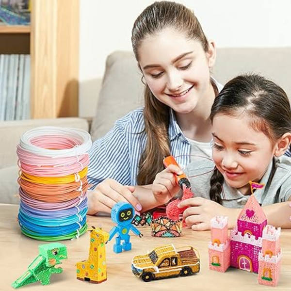 3D Pen PLA Filament Efterfyldninger - Wiseten 20 Farver 3D Print Pen Filament 1.75mm