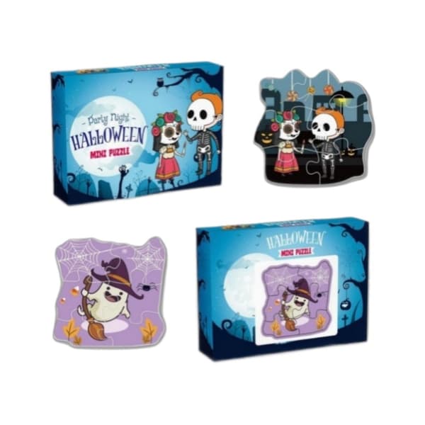 Halloween Puslespil Spøgelse Græskar Heks Papir DIY Pædagogisk Legetøj til Børn Halloween puzzle set