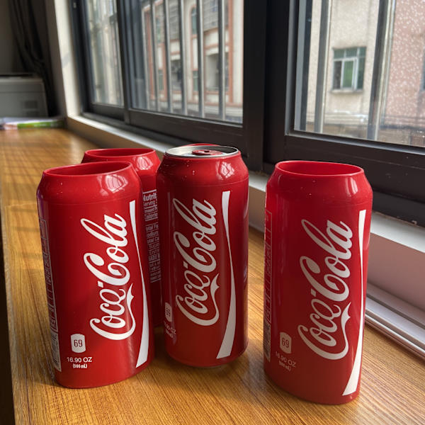 3 kpl Onnea tuova silikoninen Coca-Cola pullon suojus Coca-Cola tölkin juomasuojus Coca-Cola kupin suojus, punainen, 500 ml