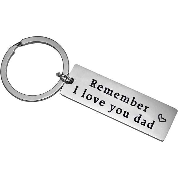 Farsdagsidé för pappa från Son Dotter - Kom ihåg att jag älskar dig pappa nyckelring, födelsedag jul personlig present till pappa