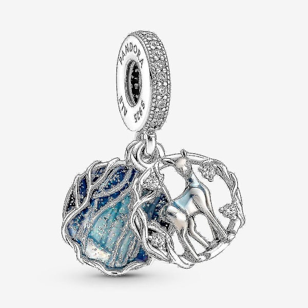 Pendant Genuine Pandora Harry Potter "patronus" Silver, Zirconia, Enamel