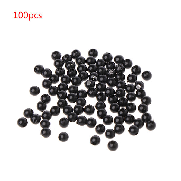 100 st 3-12 mm svarta dockögon säkerhetssömnads pärlor för DIY nalle fyllda leksaker 0.1 12MM