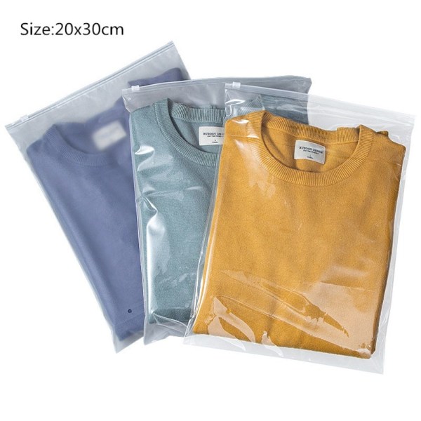 50 stk. T-shirt-emballage lynlåsposer Plastikpose