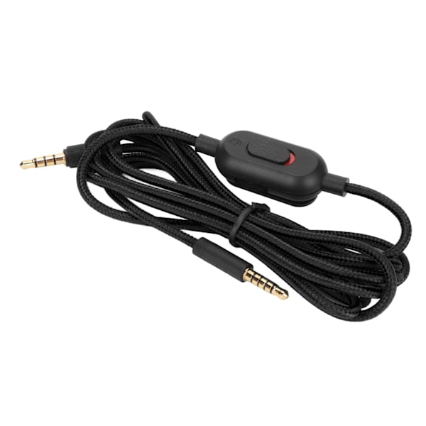 Gaming Headset Kabel Vævet Hovedtelefonledning med Lydstyrke Kontrol og Lydløs Knap til Logitech G Pro G Pro X G433 G233 Sort