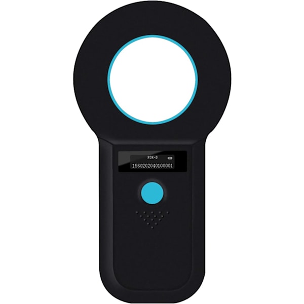 Pet Microchip Scanner, ISO11784(85)/FDX-B/EMID med 128 sæt datalagring Microchip-læser til dyr/kæledyr/hund/kat/gris (sort)