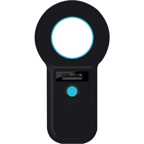 Pet Microchip Scanner, ISO11784(85)/FDX-B/EMID med 128 sett dataoppbevaring Microchip-leser for dyr/kjæledyr/hund/katt/gris (svart)