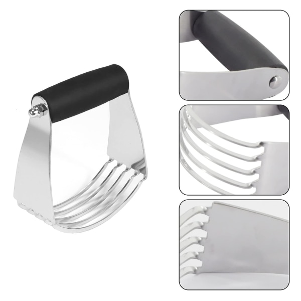 Dej Blander i Rustfrit Stål Kage Cutter, Kage Cutter & Dej Blander Med 4 Blade Kage Cutter Dej Masher