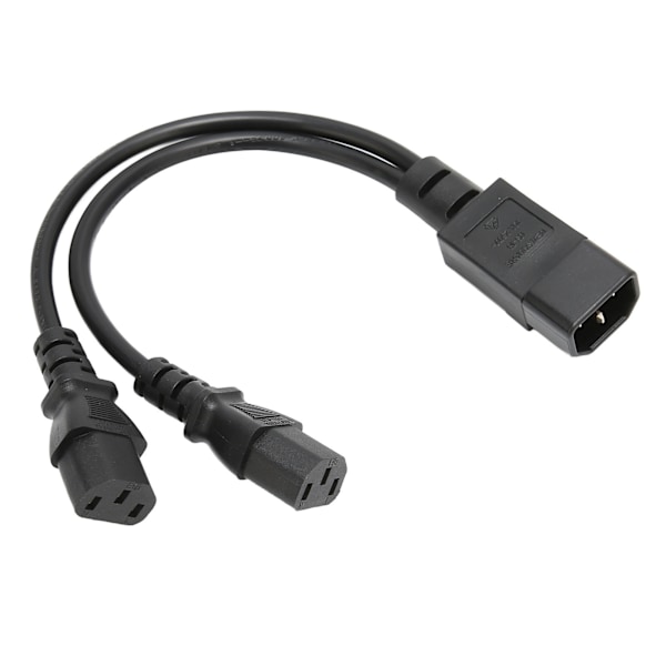 IEC320 C14 till 2 x C13 Hona Y-formad Strömkabel 1 in 2 ut 2500W 10A 250V Förlängningskabel för LCD-skärmar 0.2