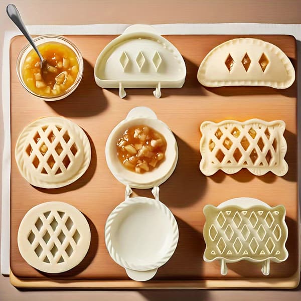 Mini Pajformar & Degpressare för Bakning, Handpajformar Fest Knytkalas Köksredskap Hemmabakningsverktyg Rectangular