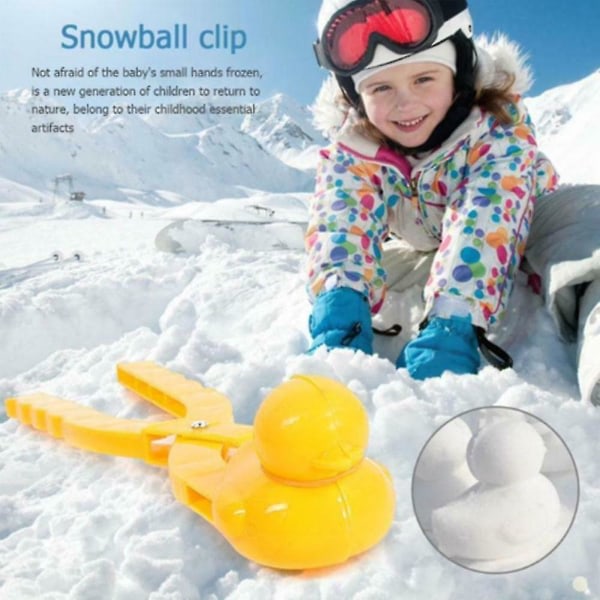 stk Duck Shaped Snowball Maker Clip Childrens Outdoor Winter Form Tool