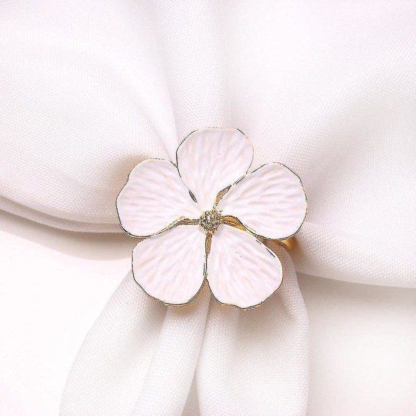 6pcs/lot Wedding Simple Plum Napkin Napkin 5 Petals Lucky Flower Napkin Ring Napkin Ring