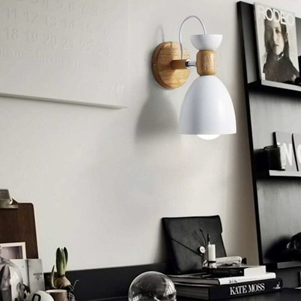 Nordisk horn grøn macaron væglampe smedet jern væglampe ganglampe korridorlampe seng læselampe uden lys s