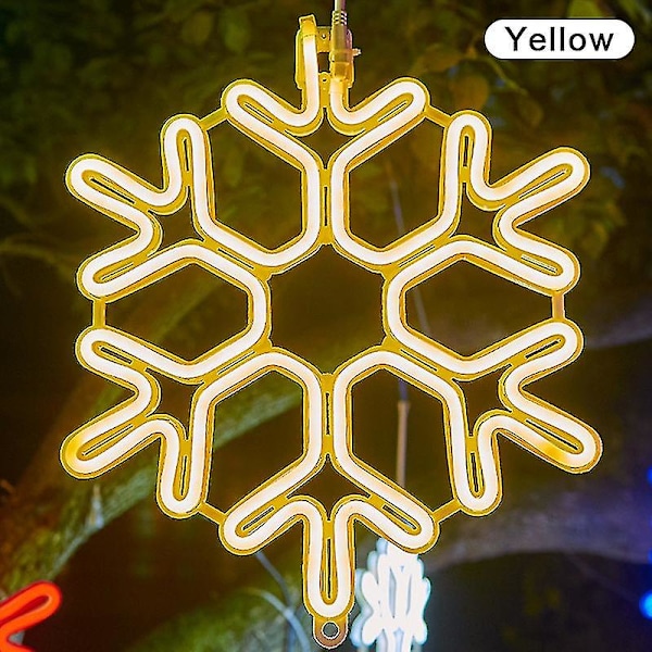 40 cm Suuri Lumivyöryketjun Valo Ulkona Lumivyöry Led Riippuva Lamppu Pihapiiri {DB} Yellow