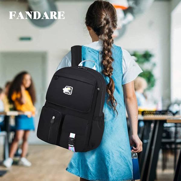 Vanntett skolesekker for barn Ordinary black small