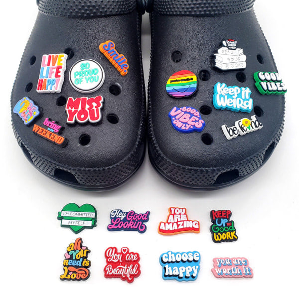 50 kpl kenkäkoristeita, Crocs-koristeita Crocs-tarvikkeita tytöille ja pojille