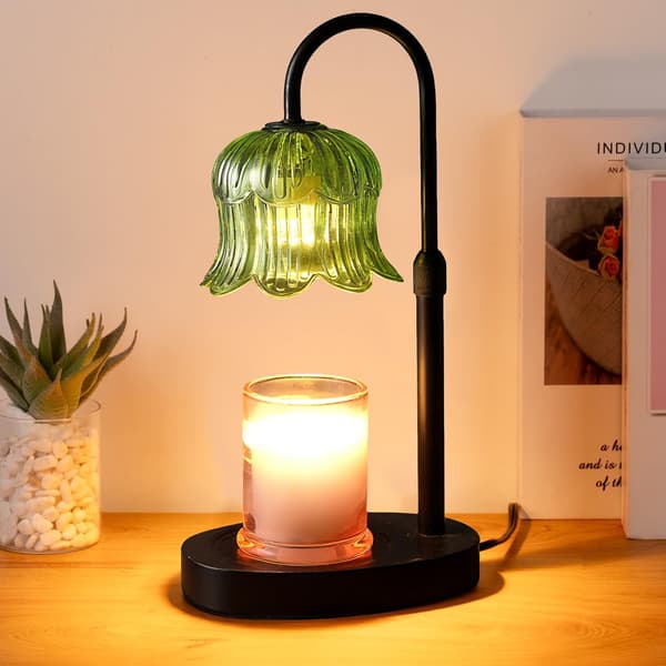 Electric Candle Warmer with Timer - Dimmable Vintage Warming Lamp, Adjustable Height for Flameless Candles, Melts Wax #4