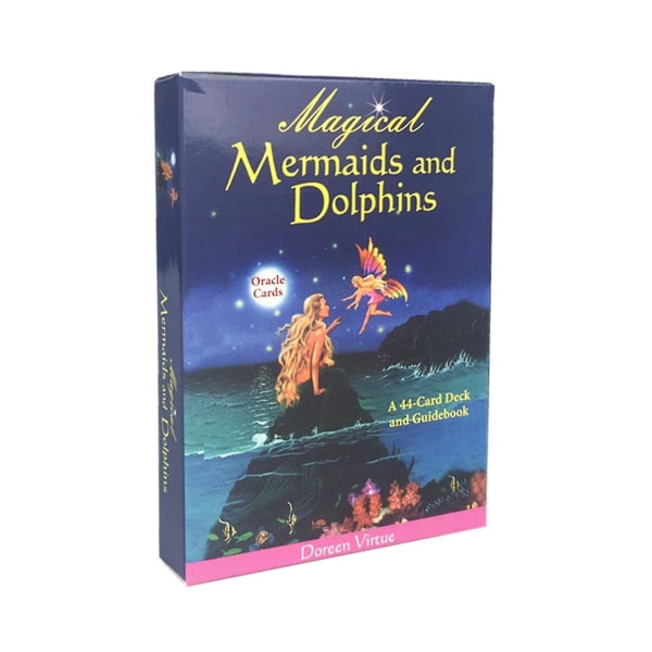 44 kpl / set Tarot Magical Mermaids and Dolphins Oracle English Edition Art Paper Creative Pöytäpelikortti ennustamiseen