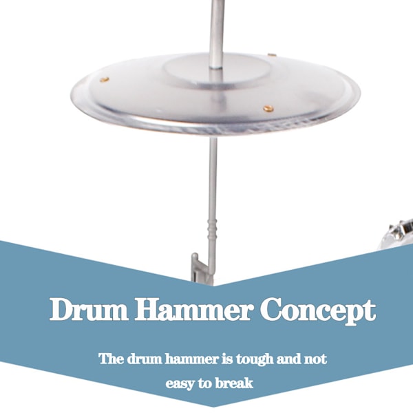 Pienille lapsille tarkoitettu kestävä ja iskunkestävä rumpusetti Irrotettava rumpuinstrumentti Bl Blue Three Drum Set Drum