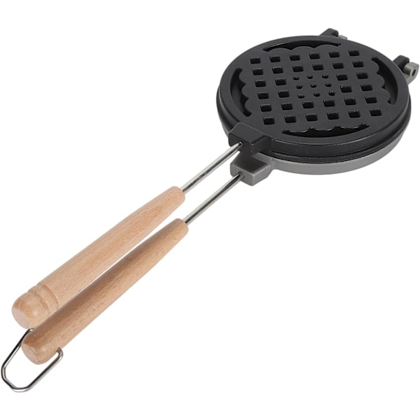 Vaffeljern Dobbeltsidig Vaffel Stekepanne Non-stick Komfyrtopp Vaffeljern Bakeware med Avtakbart Håndtak for Vafler Sandwich Toaster