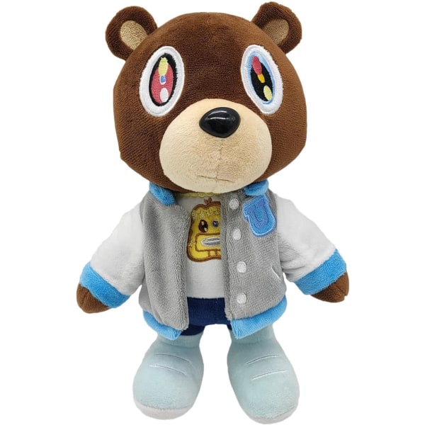 Kanye Bear plyschdocka leksak, 1/2 st Kanye Bear plyschfigur kudde, gosiga leksaker dropout björn