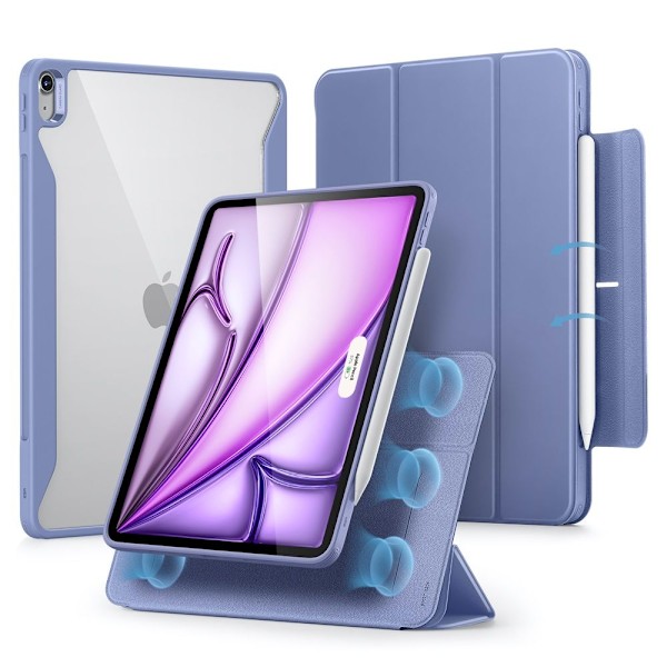 ESR iPad Air 13 2024 -kotelo 2-in-1 magneettisella takaiskutoiminnolla, hybridi, laventeli