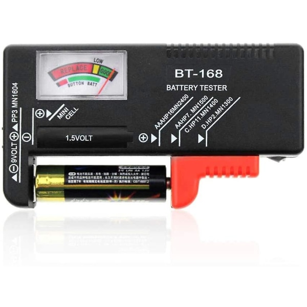 Universal batteritestare för Aaa CD 9v 1,5v batterier