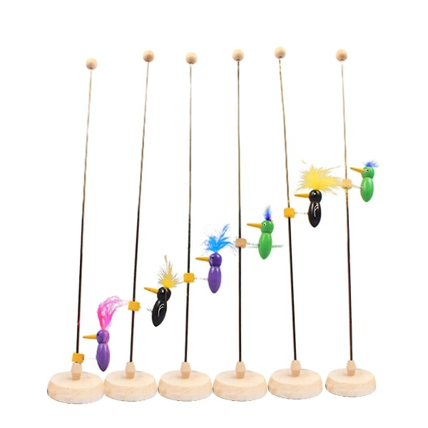 Sæt Træbase Spætte Legetøj Top Bold Toddler Sød Tidlig Uddannelse Sjov Spætte Figur Børn DIY Videnskabseksperiment Legetøj Jiyuge