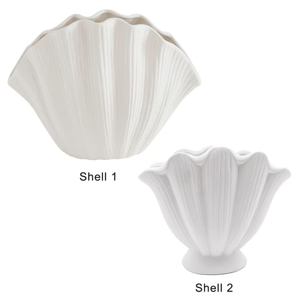 (Shell B small) 1 st keramikblomma vas kreativ oglaserad vas hydroponisk heminredning ins stil högt värde blomma vas