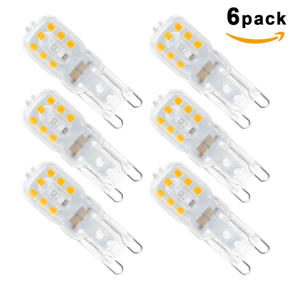 6 kpl G9 LED-lamppua lämmin valkoinen 220V LED G9 -lamput sopivat
